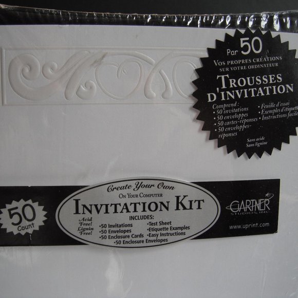 Lot of 2  Gartner Studios Invitation Kit 50 - Count - Picture 2 of 9